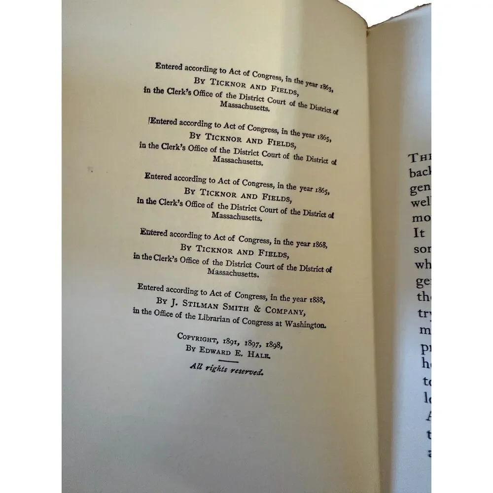 The Man Without a Country Edward Everett Hale 1907 Little Brown New Edition